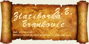 Zlatiborka Branković vizit kartica